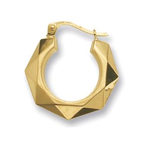 9CT PR 20MM FACTD CREOLES