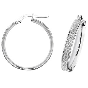 9CTW 24MM FROSTED HOOPS