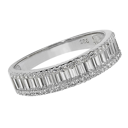 Lds C/Z 3 Row Band Ring