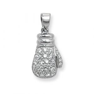 Sil CZ Boxing Glove Pendt