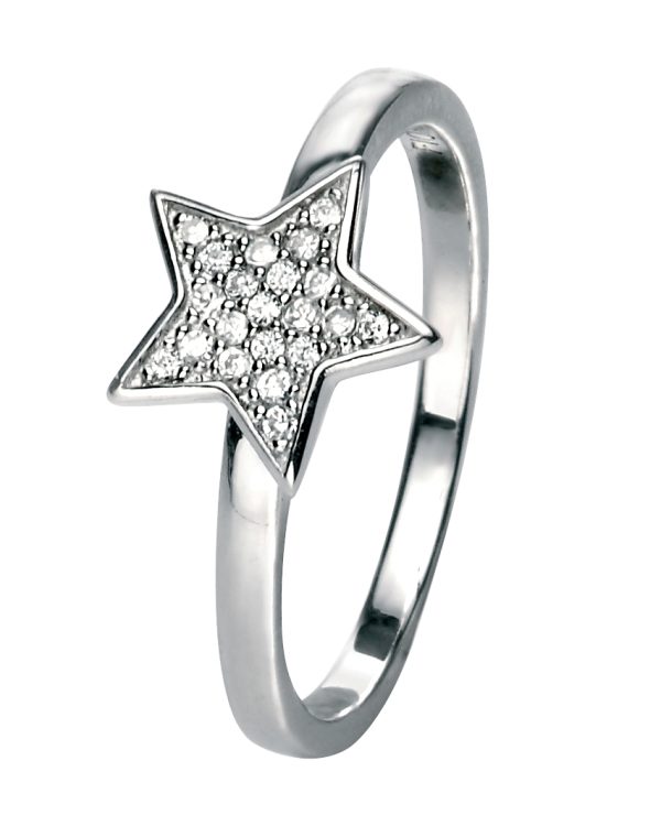 CZ PAVE STAR PLAIN BAND