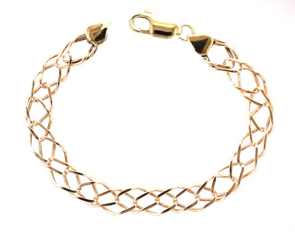 Ladies 9ct Gold 7.5" Curb Bracelet