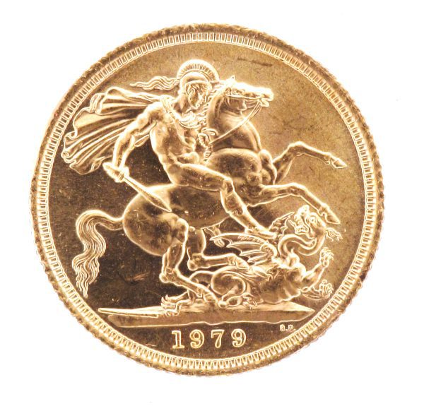 22ct Gold Full Sovereign Queen Elizabeth II Coin 1979