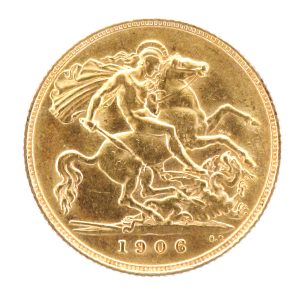 1906 LOOSE 1/2 SOV COIN