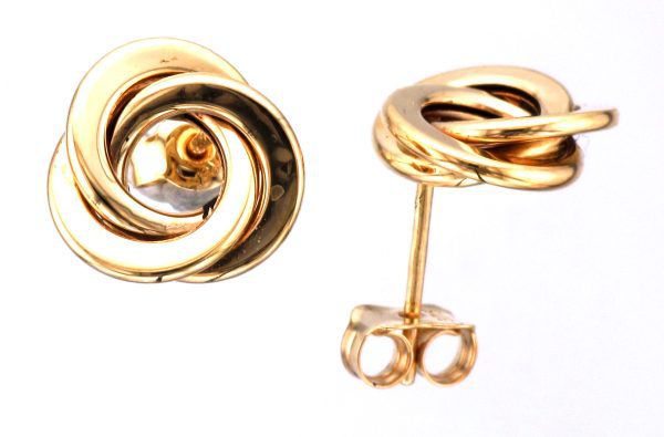 9CT 11MM OPN KNOT STUDS