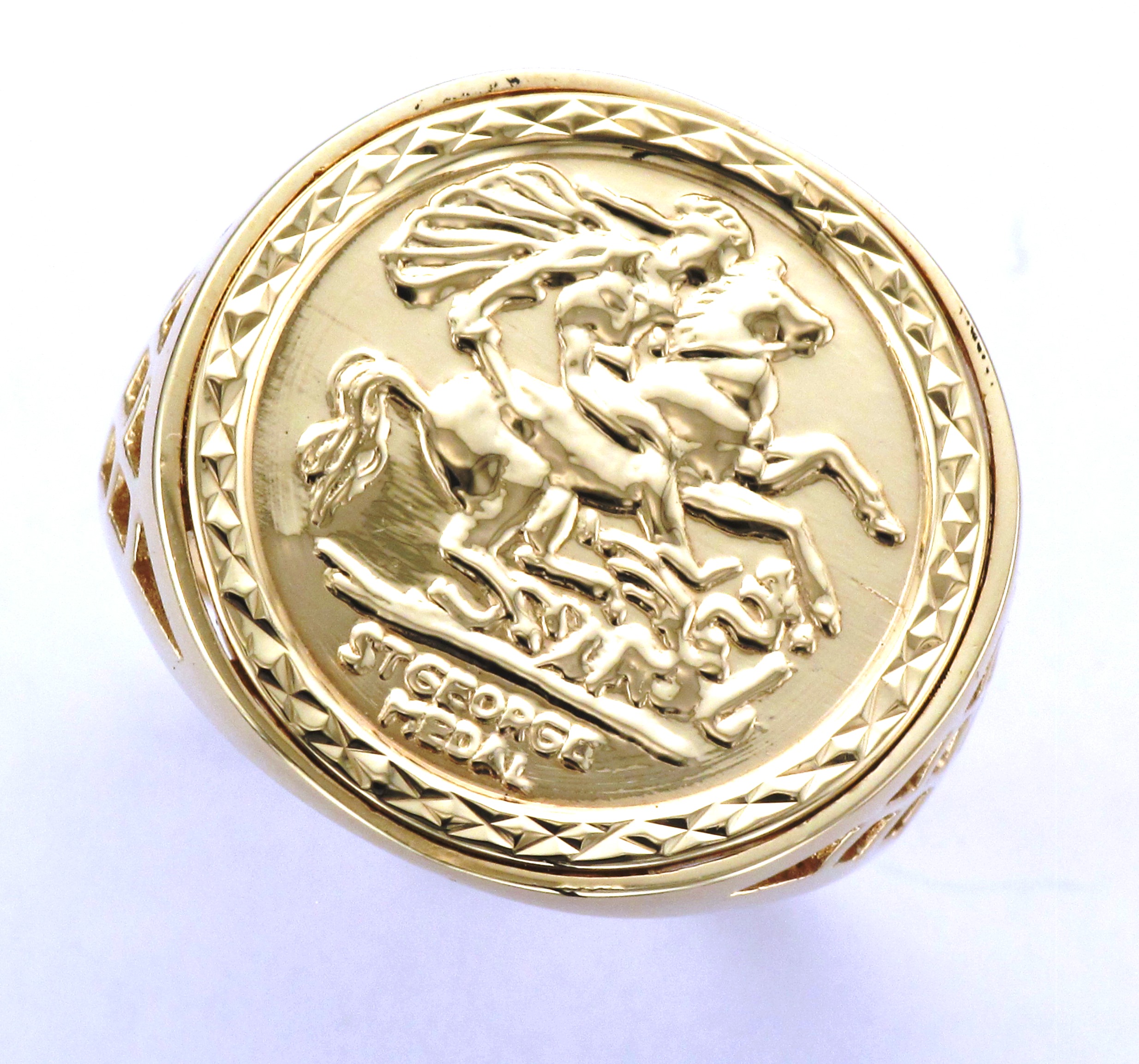 9ct Gold St George Ring Attenborough Jewellers