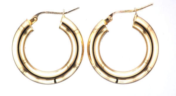 14CT PR 24MM PLAIN HOOPS