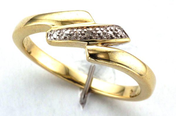 9CT DIA GRAIN ILL XO RING