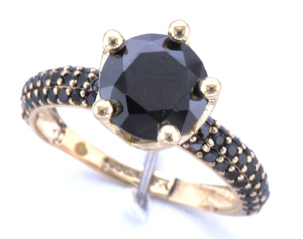 14CT S/S BLK ONYX CLW RNG