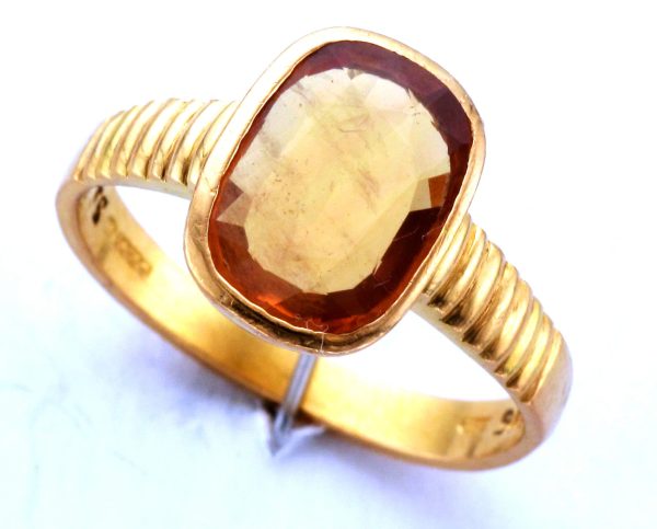 22CT S/S CITRINE R/O RING