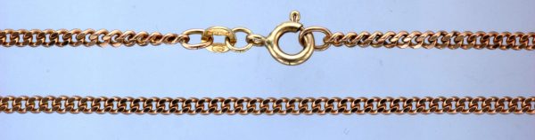 9ct Gold 21" Closed Rounded Curb Link Chain