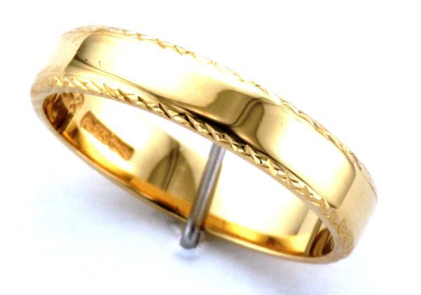 18CT 3.6MM PL/DC WED BAND