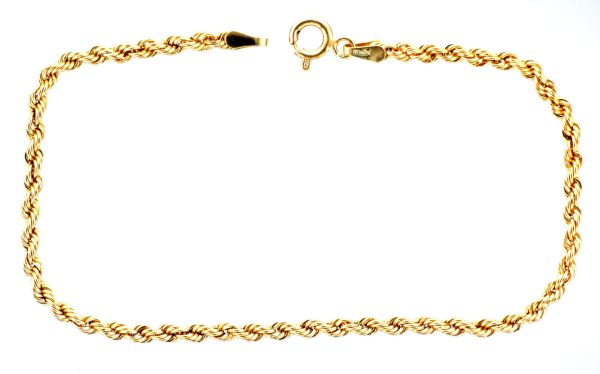 9CT 7.5" ROPE BRACELET