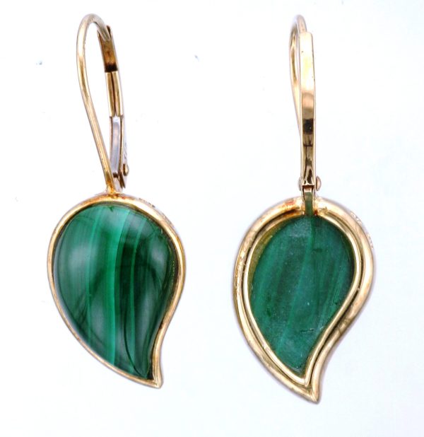 9CT PR TEARDROP MALACHITE