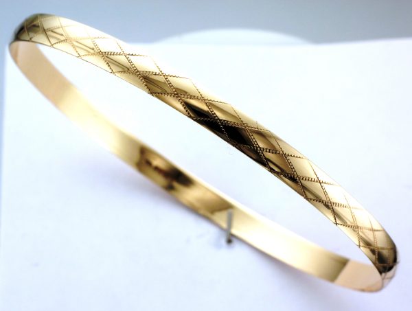 9CT 4.8MM ENG SLAVE BANGL