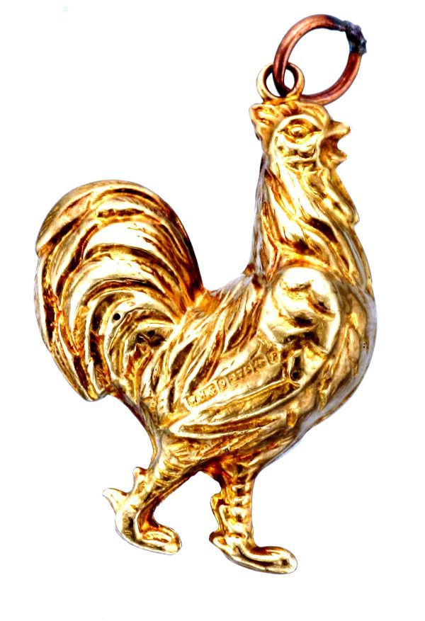 VINTAGE-9CT ROOSTER CHARM