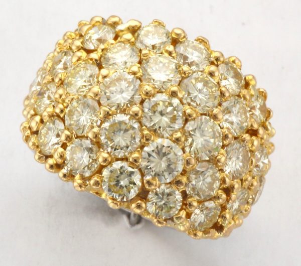 18ct Yellow & White Gold 31 Stone Diamond Bombay Style Ring