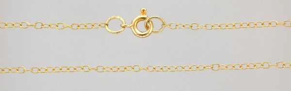 9ct Gold 18" Fine Oval Trace Link  Chain