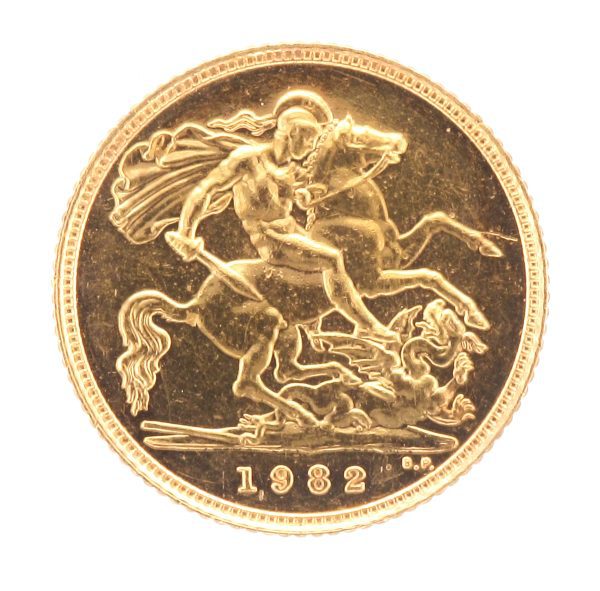 QE II 1982 1/2 SOV COIN