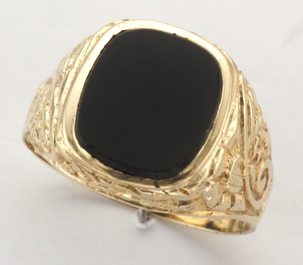 9CT ONYX TONNEAU SIG RING