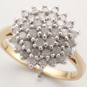 9CT DIA 4-TIER HEX CLRING