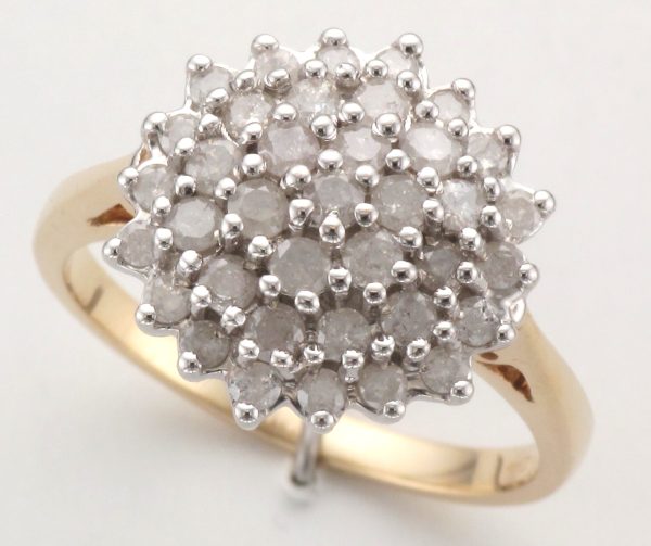 9CT DIA 4-TIER HEX CLRING