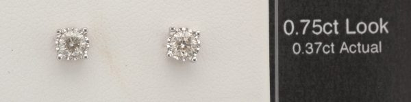 9CTW S/S DIA STUDS 0.41CT