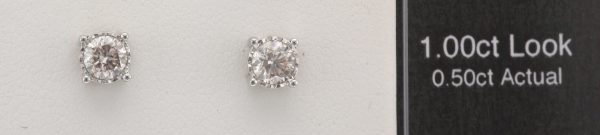 9CTW S/S DIA STUDS 0.57CT