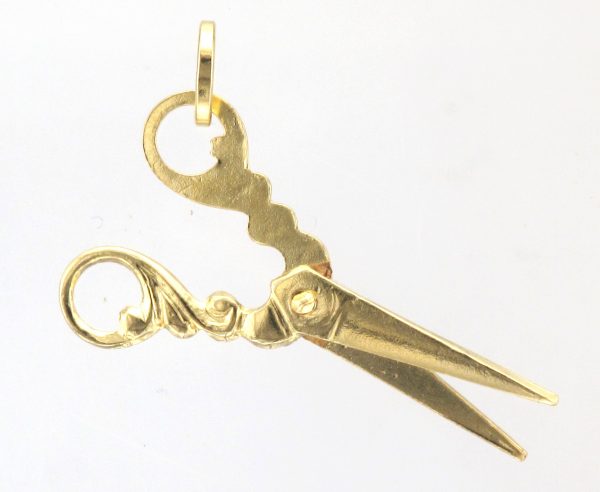 9CT PLN SCISSORS CHARM PD