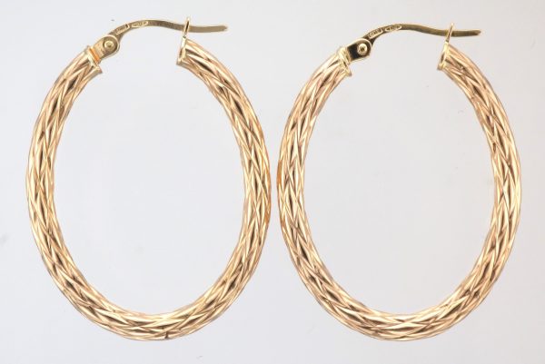 9CT PR TWIST OVAL HOOPS