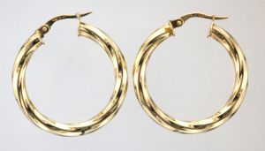 9CT PR 27.2MM TWIST HOOPS