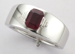 14CTW S/S OCTAG RUBY BAND