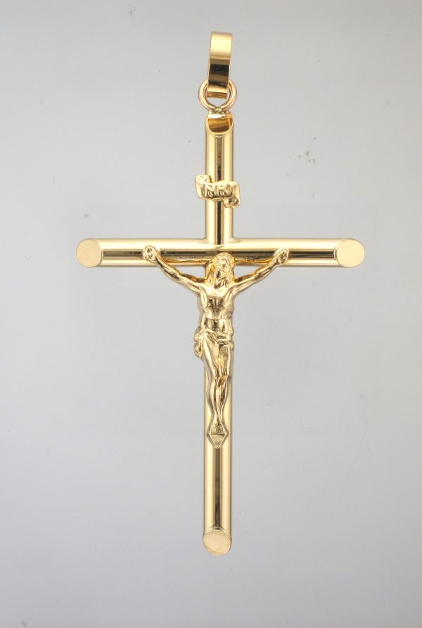 9CT HOLL TUBULAR CRUCIFIX