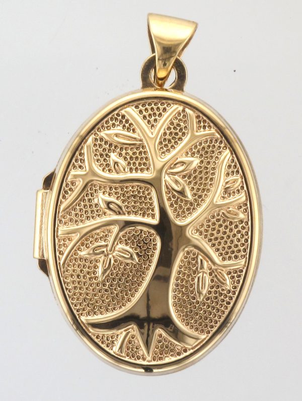 9CT TREE-LIFE OVAL LOCKET