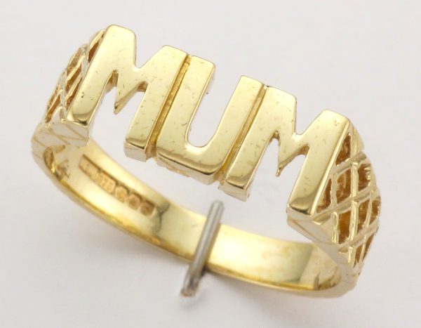 9CT MUM RING-OPN LATT SHD