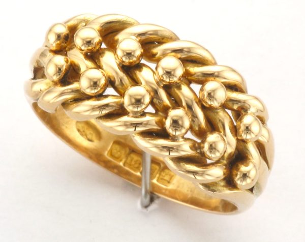 ANTIQUE-18CT KEEPER RING
