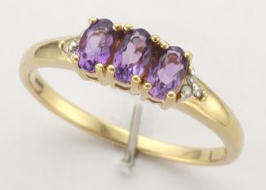 9CT 3ST AMY RING(DIASHDS)