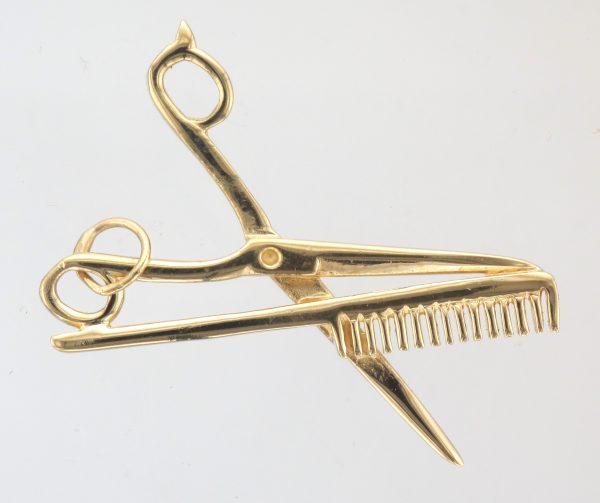 9CT SCISSORS & COMB CHARM