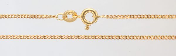 9ct Gold 22" Fine Closed Curb Link Chain