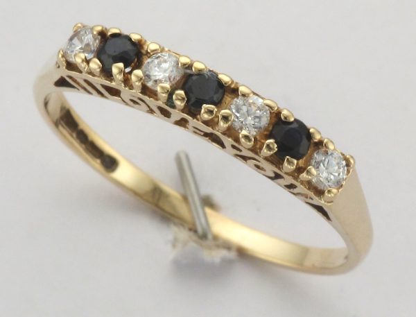 9CT 7ST CZ/SAP HALF ET RG