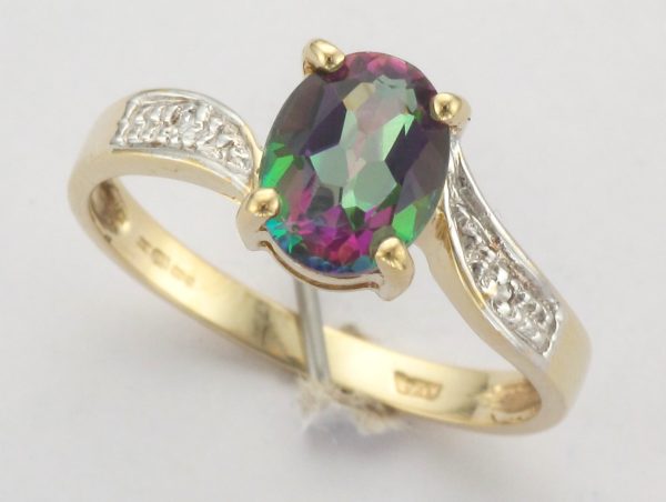 9CT SS MYSTIC TOPAZ XO RG