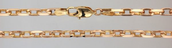 9ct Gold 22" Filed Oval Belcher Chain