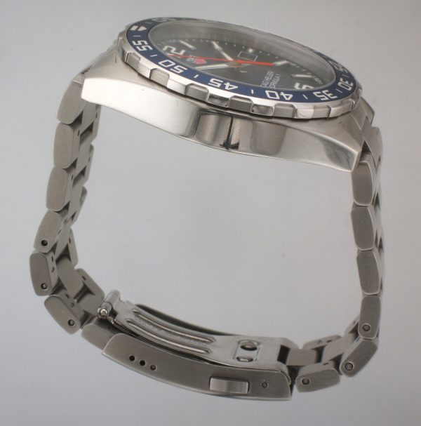 Mens Steel Tag Heuer Formula 1 Quartz Blue Dial Watch - Image 3