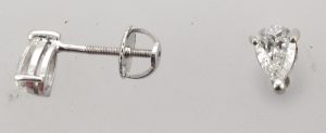 18CTW S/S PEAR DIA STUDS