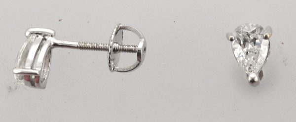 18CTW S/S PEAR DIA STUDS