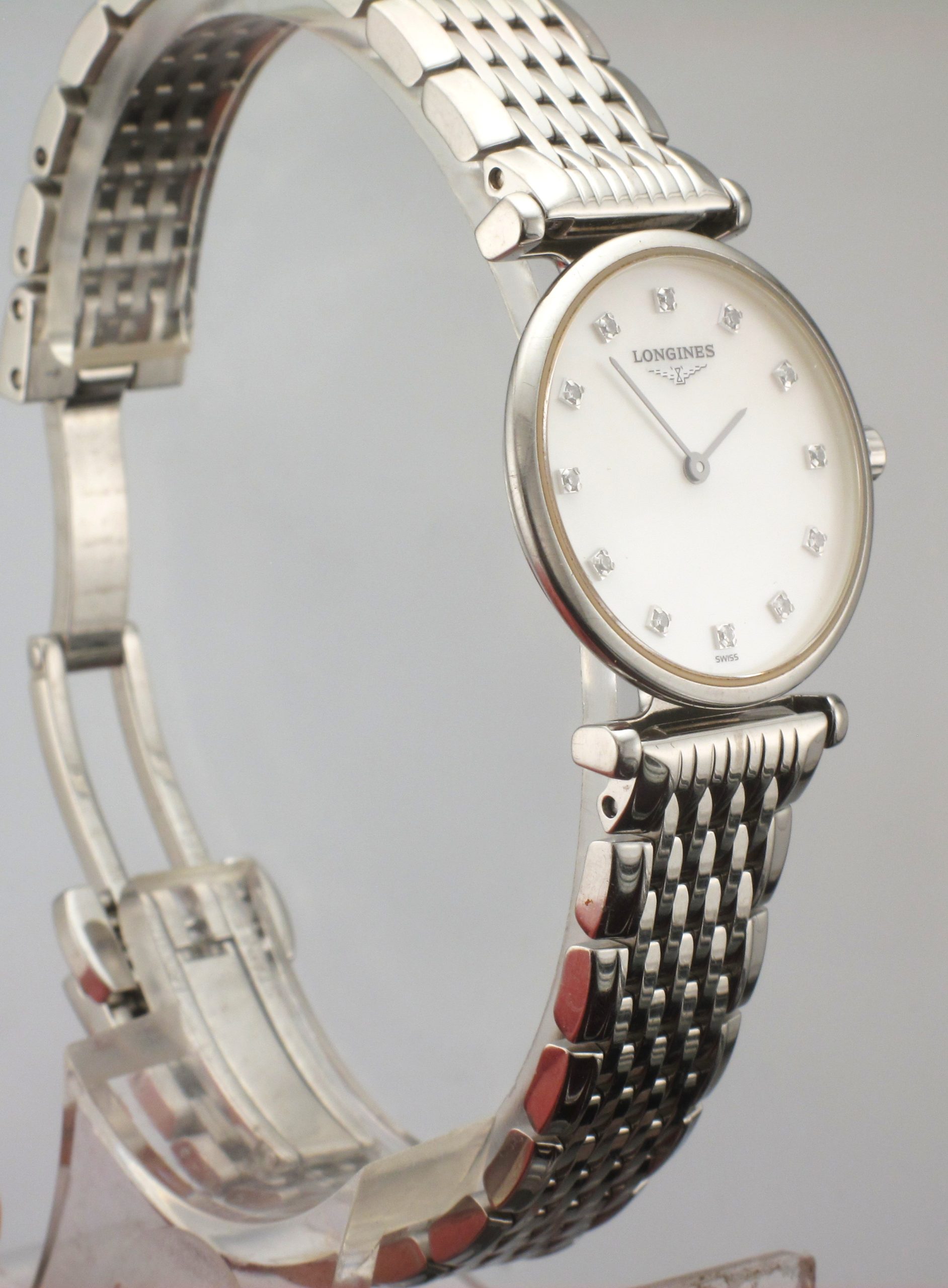 Steel Longines Classic Quartz Diamond Mother Of Pearl Dial Watch - Image 6
