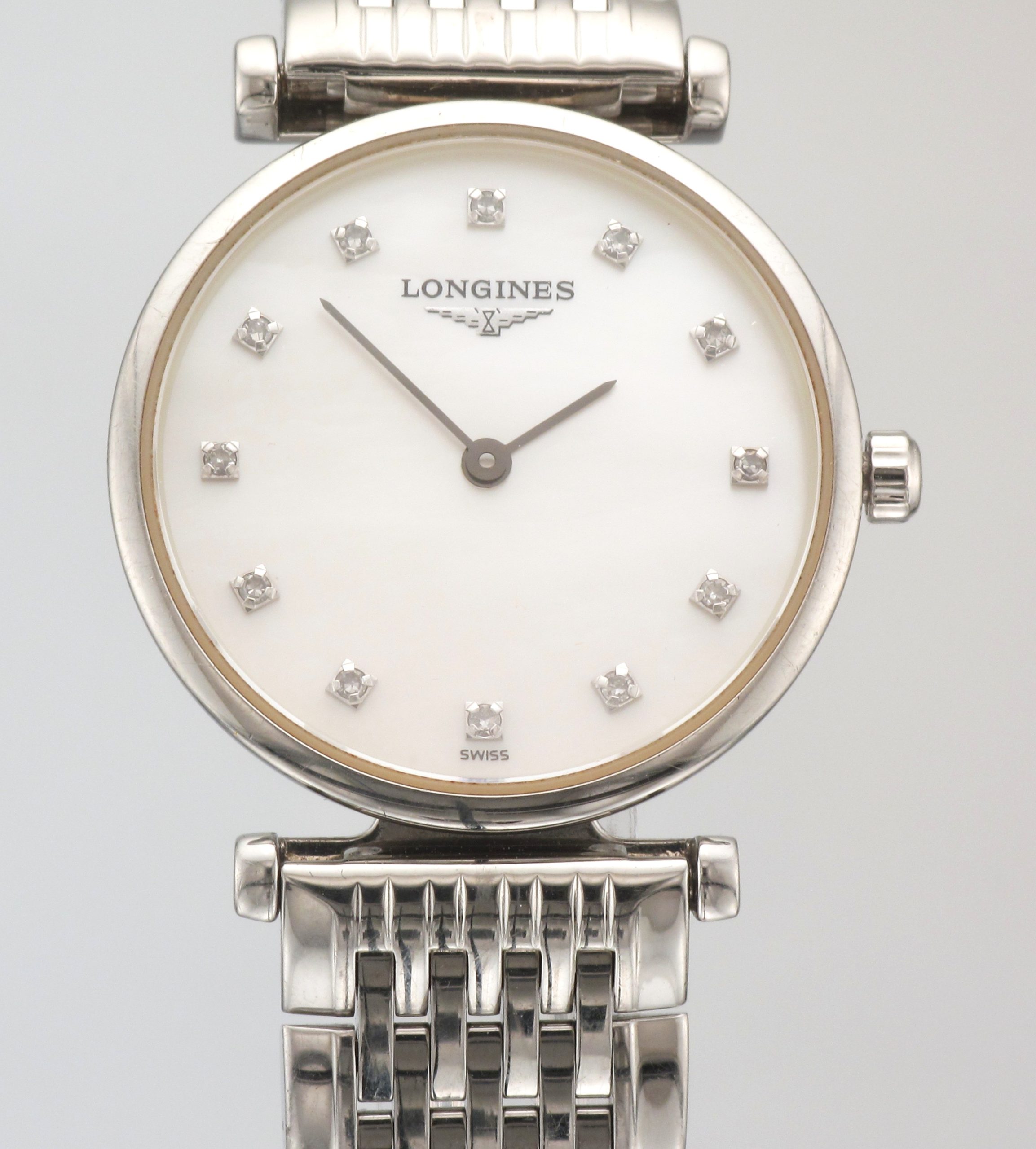 Steel Longines Classic Quartz Diamond Mother Of Pearl Dial Watch - Image 7