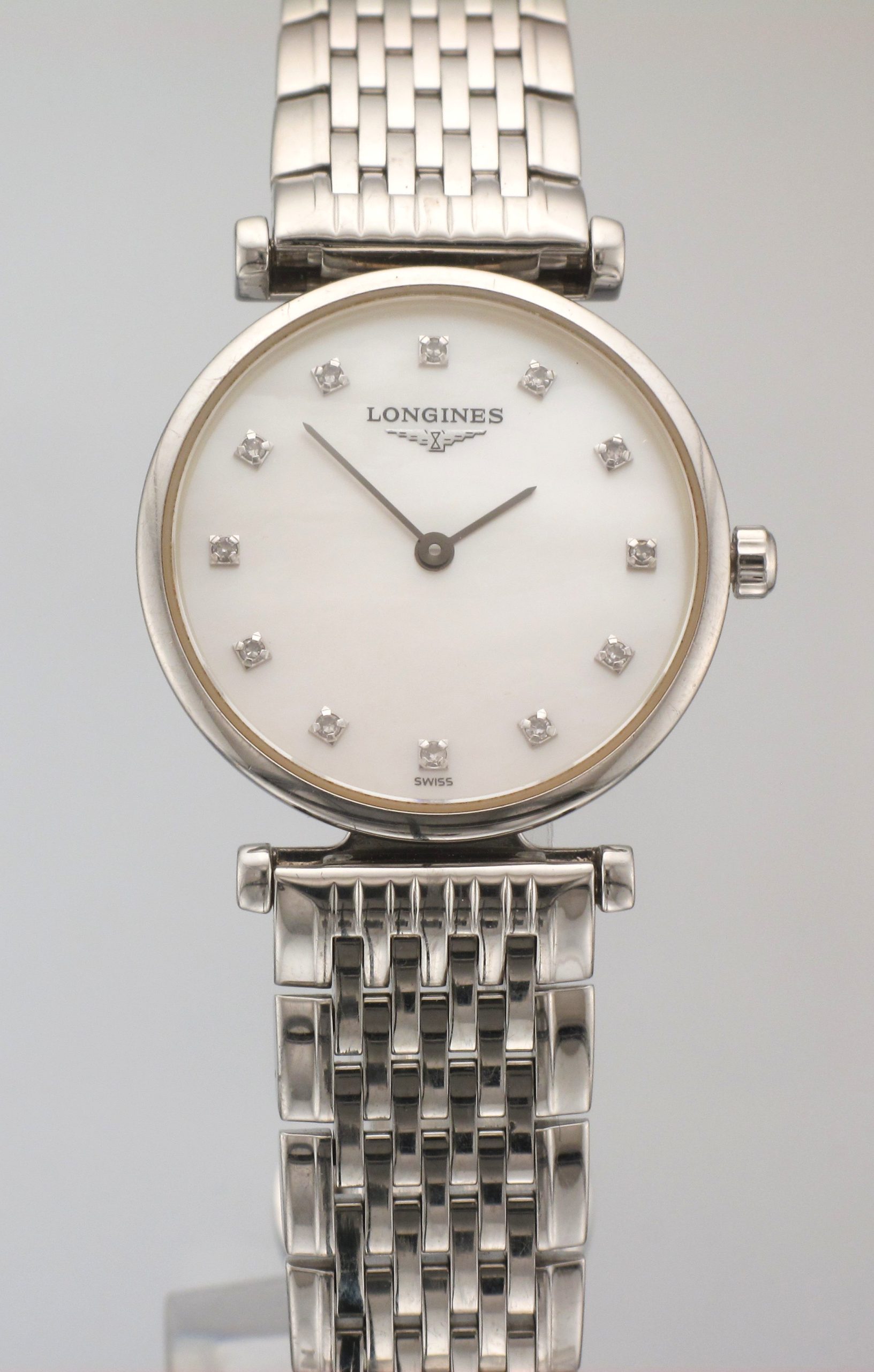 Steel Longines Classic Quartz Diamond Mother Of Pearl Dial Watch - Image 8