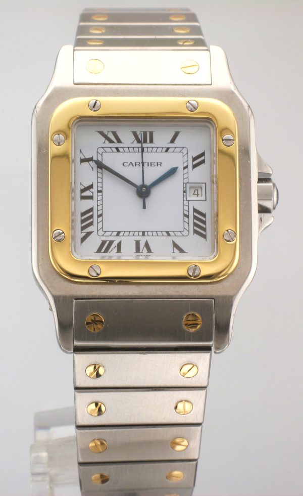 Steel & Gold Cartier Santos Automatic Watch