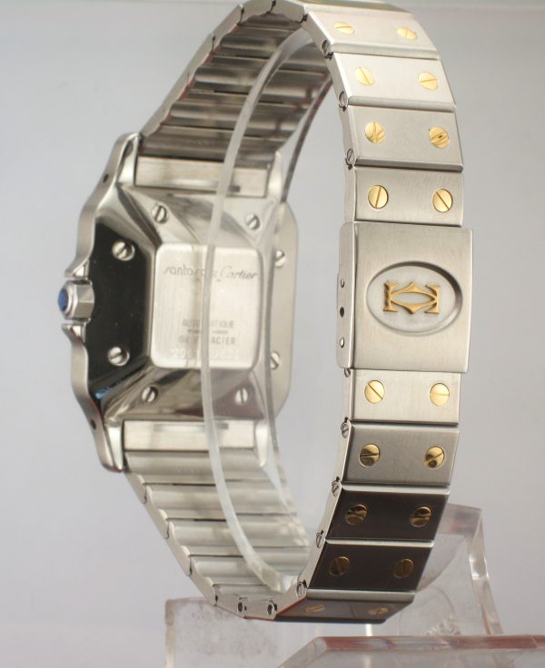 Steel & Gold Cartier Santos Automatic Watch - Image 5